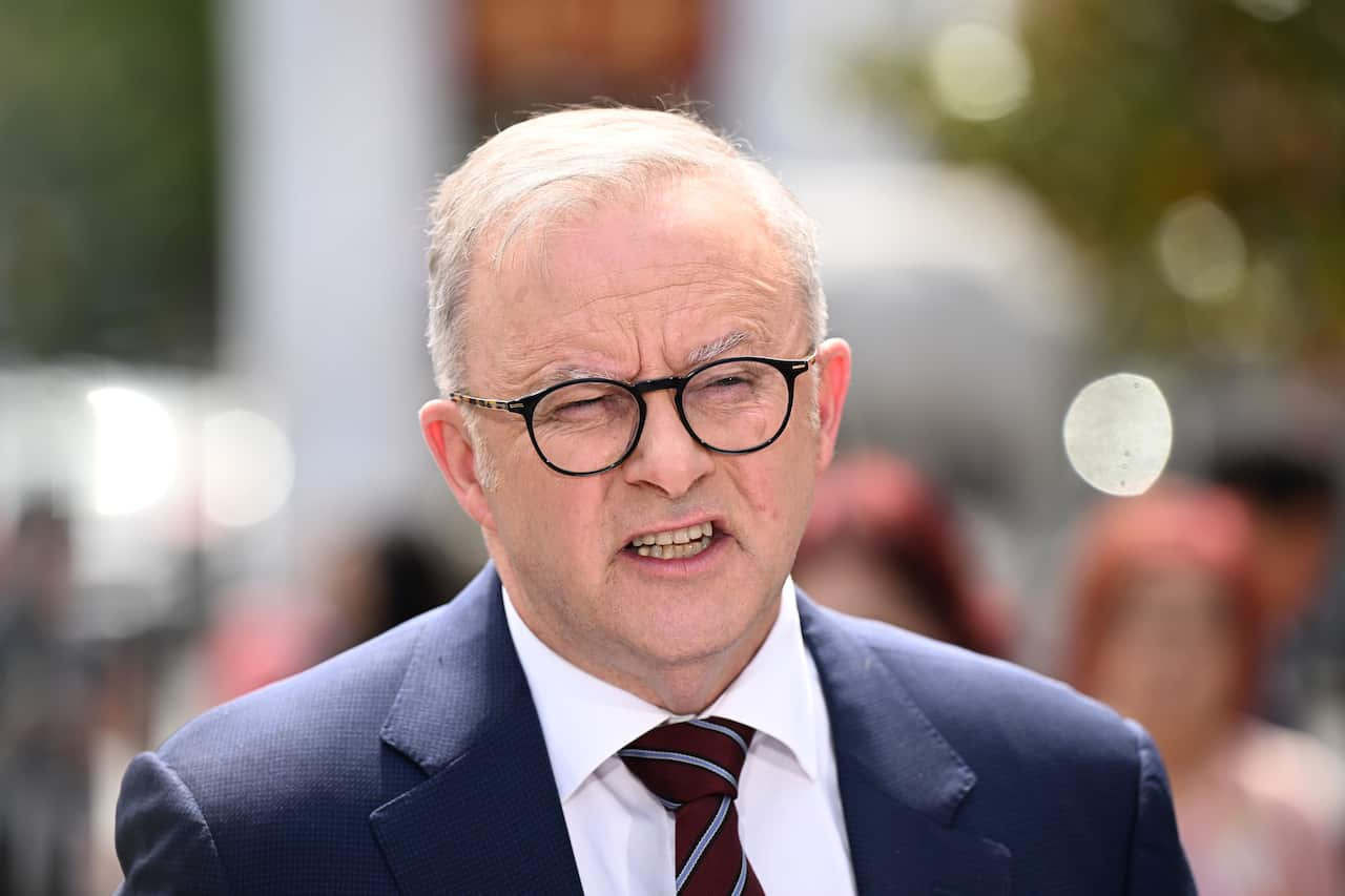 Anthony Albanese in a suit and tie.