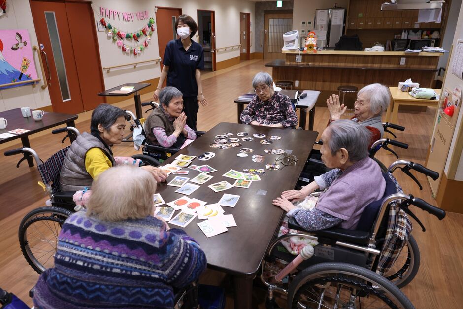 Care home residents take part in activities