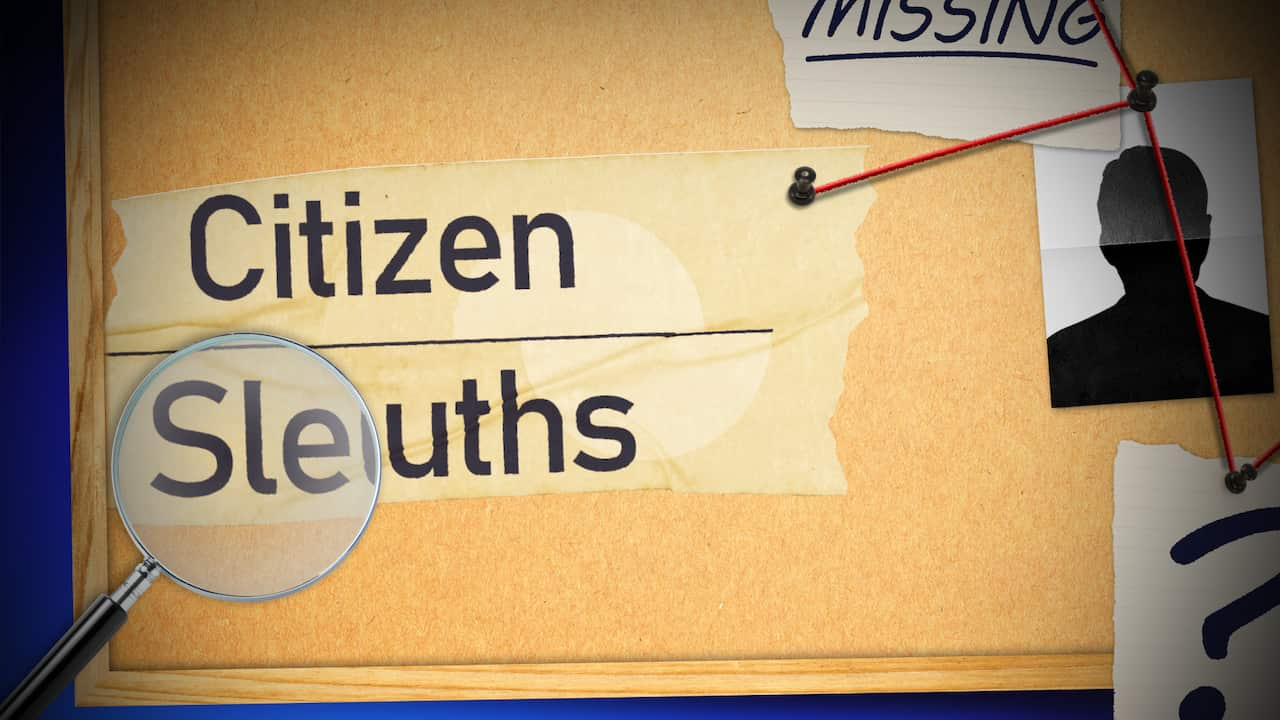 A graphic image with the words, Citizen Sleuths